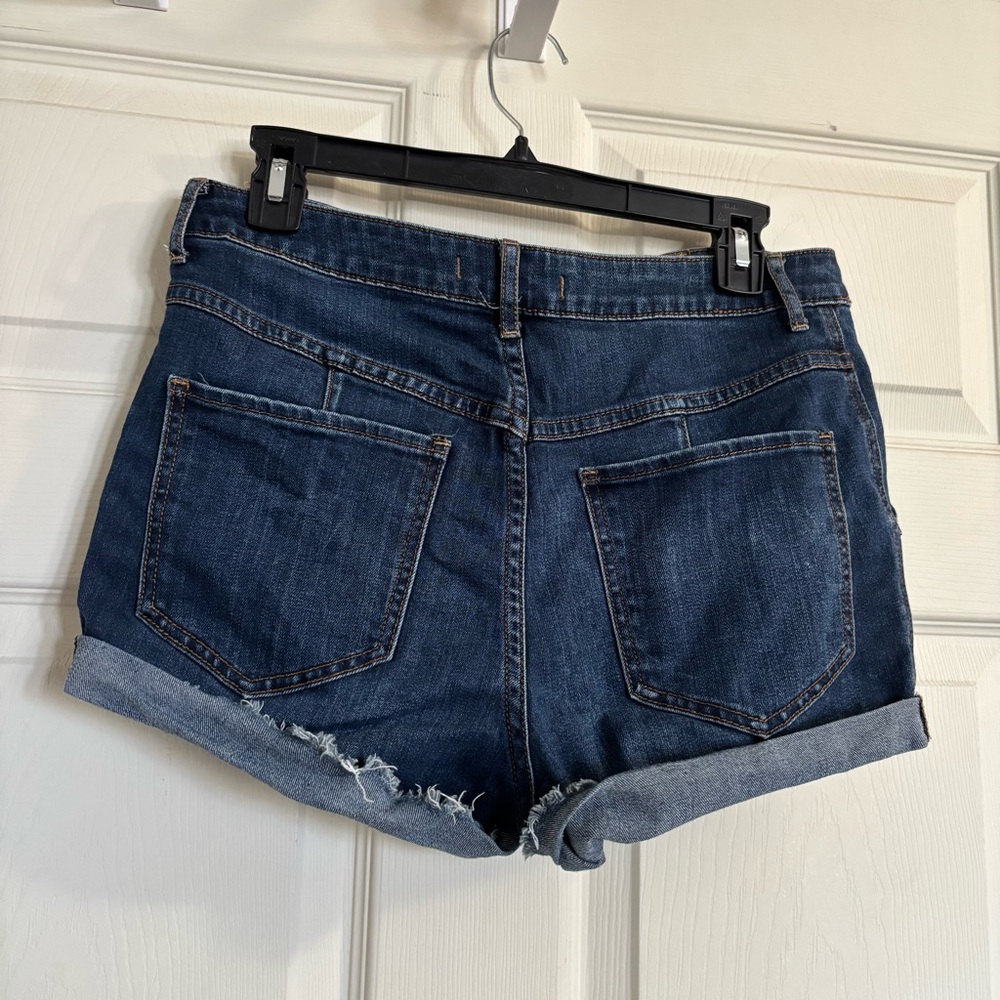Free People Lily High Rise Cuffed Denim Jean Shorts - Picture 5 of 8